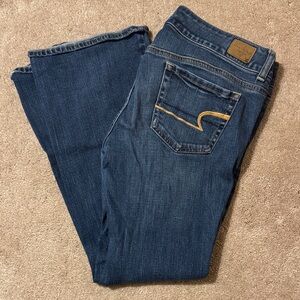 American Eagle Outfitters Dark Blue Straight Leg Jeans